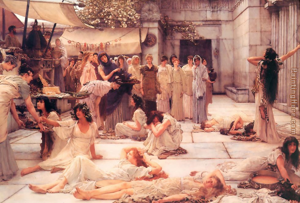 The Women of Amphissa painting - Sir Lawrence Alma-Tadema The Women of Amphissa art painting